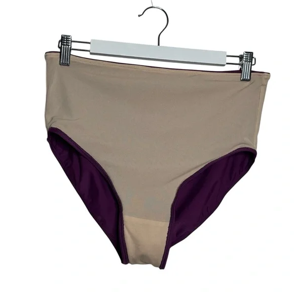 Albion Fit Plum High-Waisted Swim Bottoms SZ. M - Picture 9 of 15